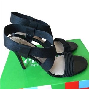 Charles David Regency Black Heels Sandals Size 8